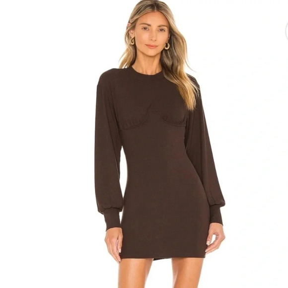 Revolve Dress Women’s Small Superdown Tina Underwire Mini Dress in Brown - Picture 1 of 10